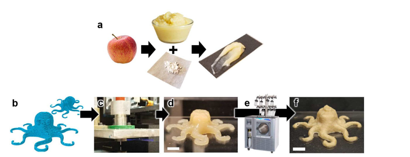 新研究：纤维素纳米晶(CNCS)可扩大食物3D打印的材料范围！菠菜，番茄，苹果都可打印！