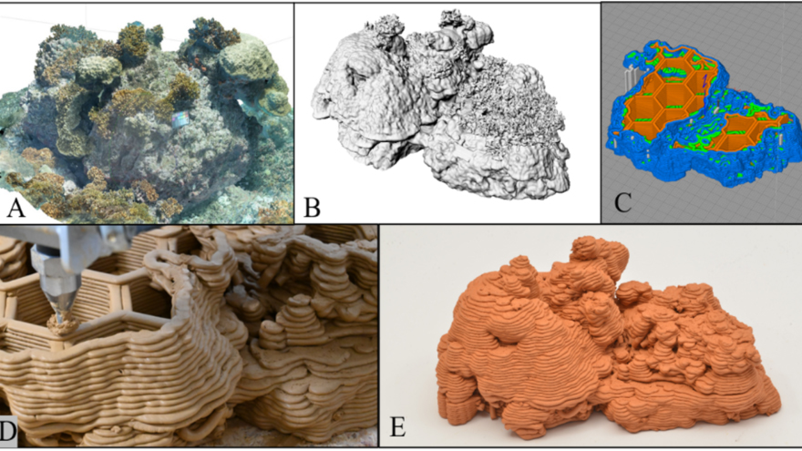 通过基于算法的3D打印技术，可以遏制珊瑚生态系统的破坏